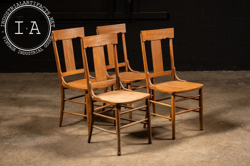 Four Oak Dining Chairs - CA 90032
